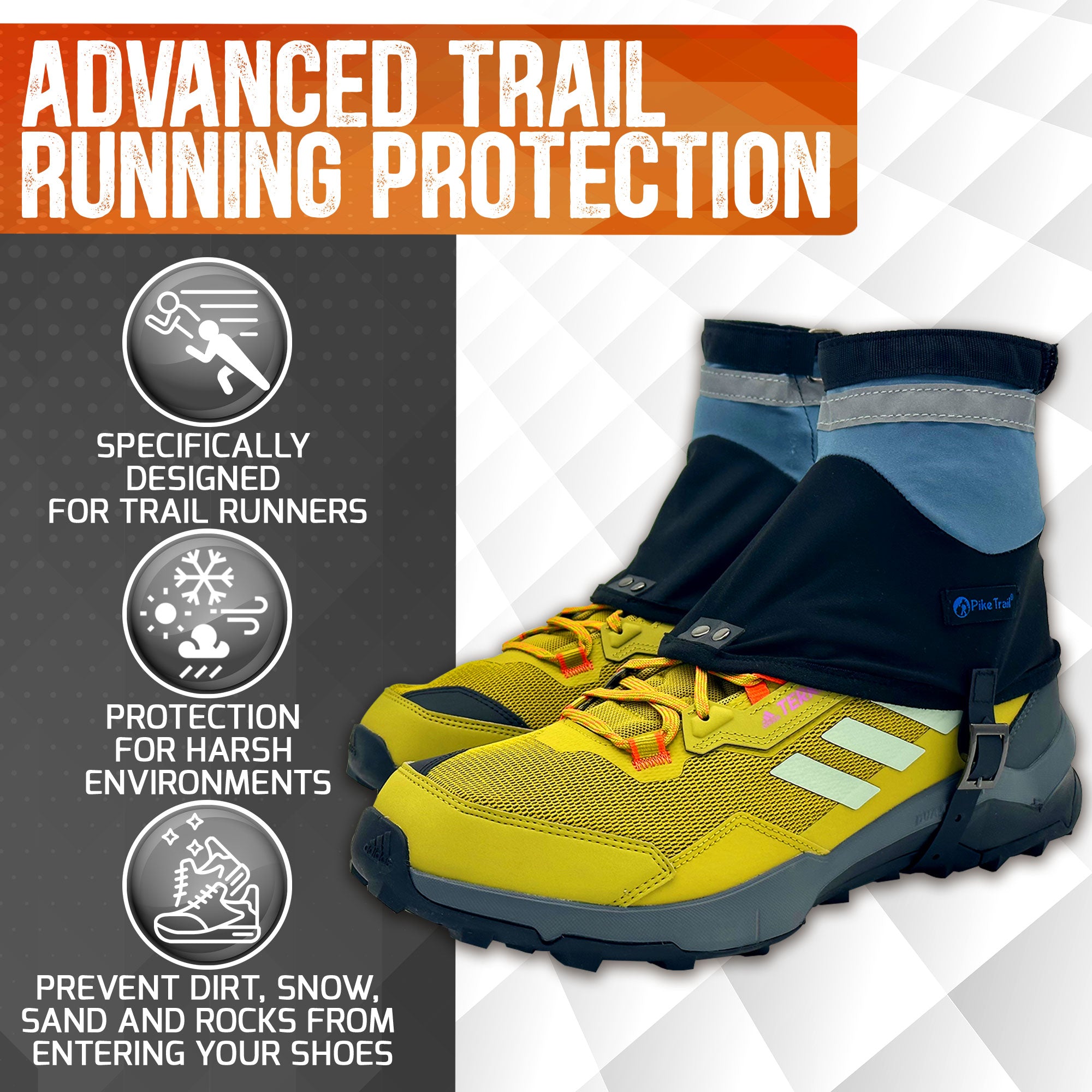 Pike Trail Low Cut Running Thru-Hiker Gaiters