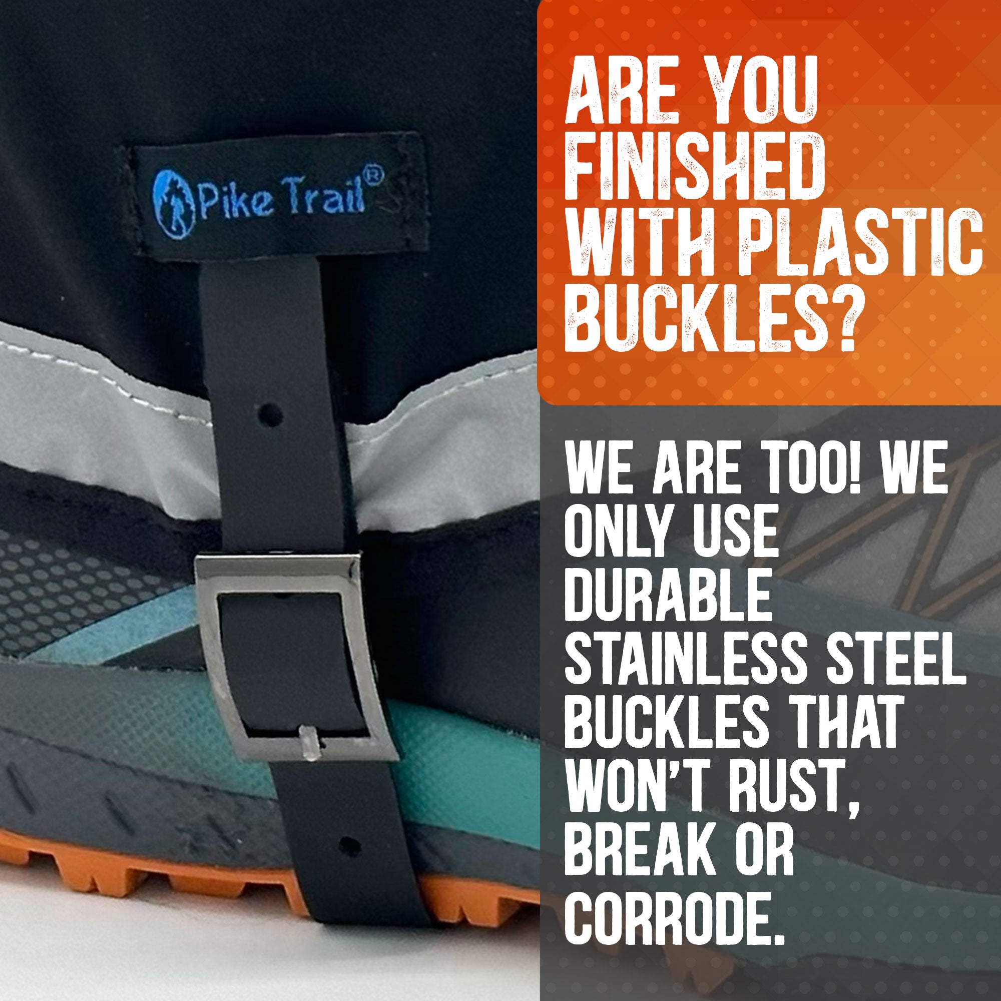 Pike Trail Mid Length Gaiters Small/Medium Adjustable Fit
