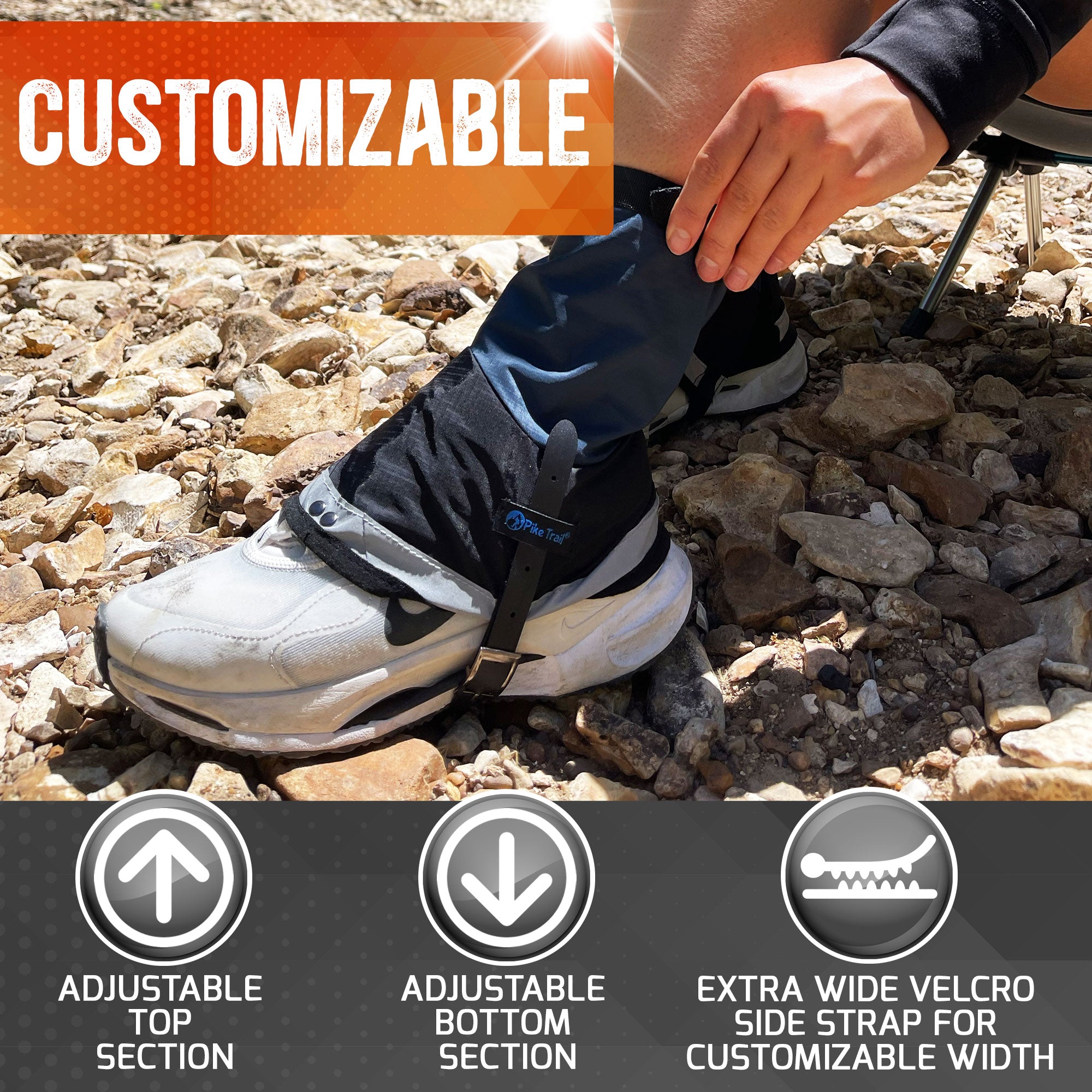 Pike Trail Mid Length Gaiters Small/Medium Adjustable Fit