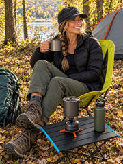 Pike Trail Compact Aluminum Camp Table – Roll-Up Folding Side Table
