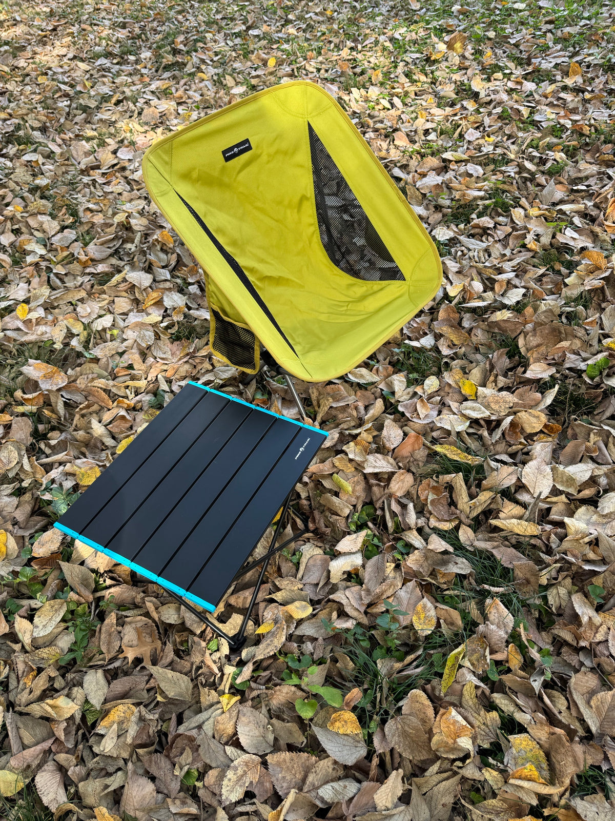 Pike Trail Compact Aluminum Camp Table – Roll-Up Folding Side Table