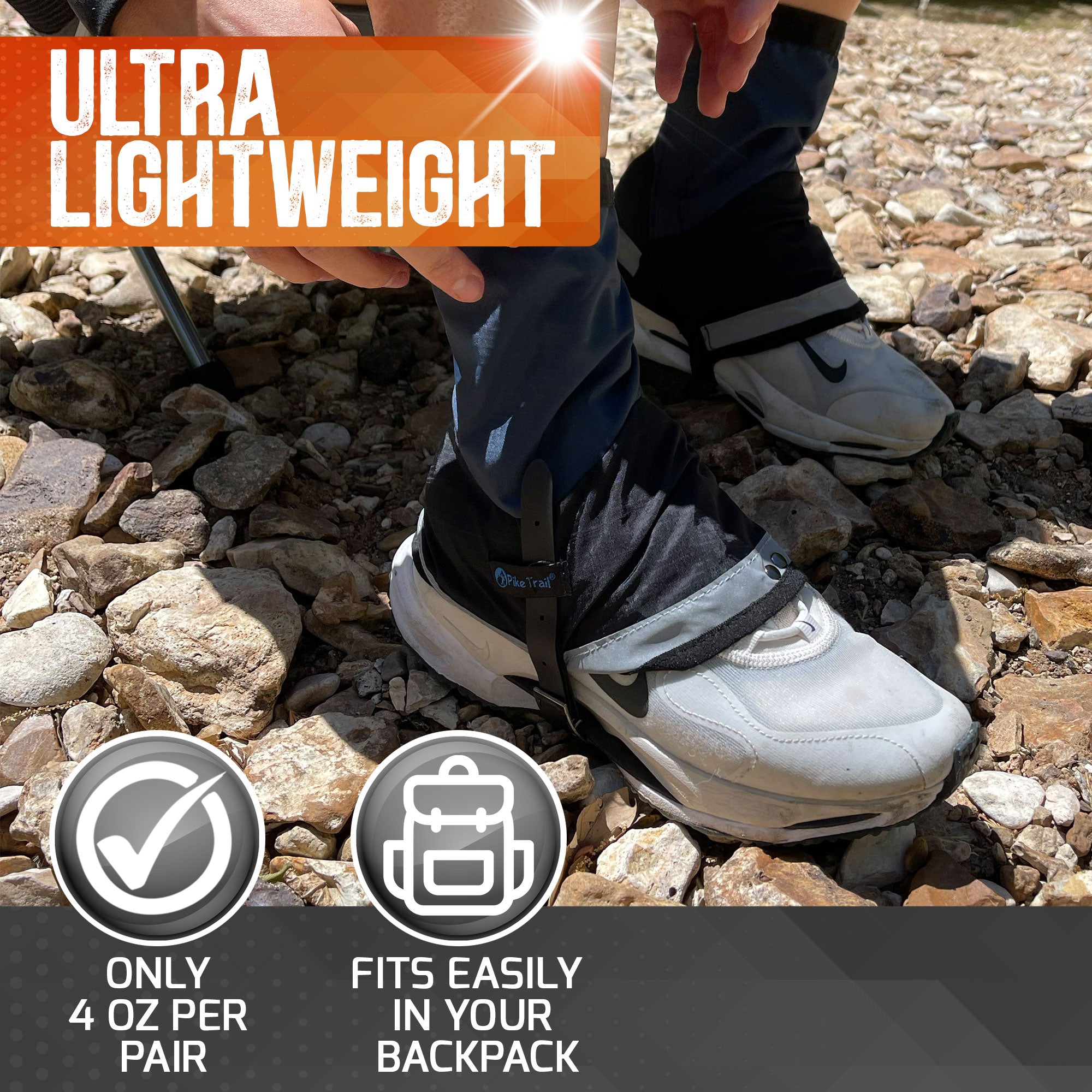 Pike Trail Mid Length Gaiters Small/Medium Adjustable Fit