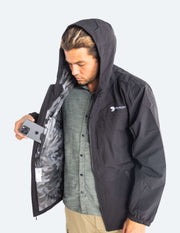 Waterproof Rain Jacket With A Waterproof Pocket