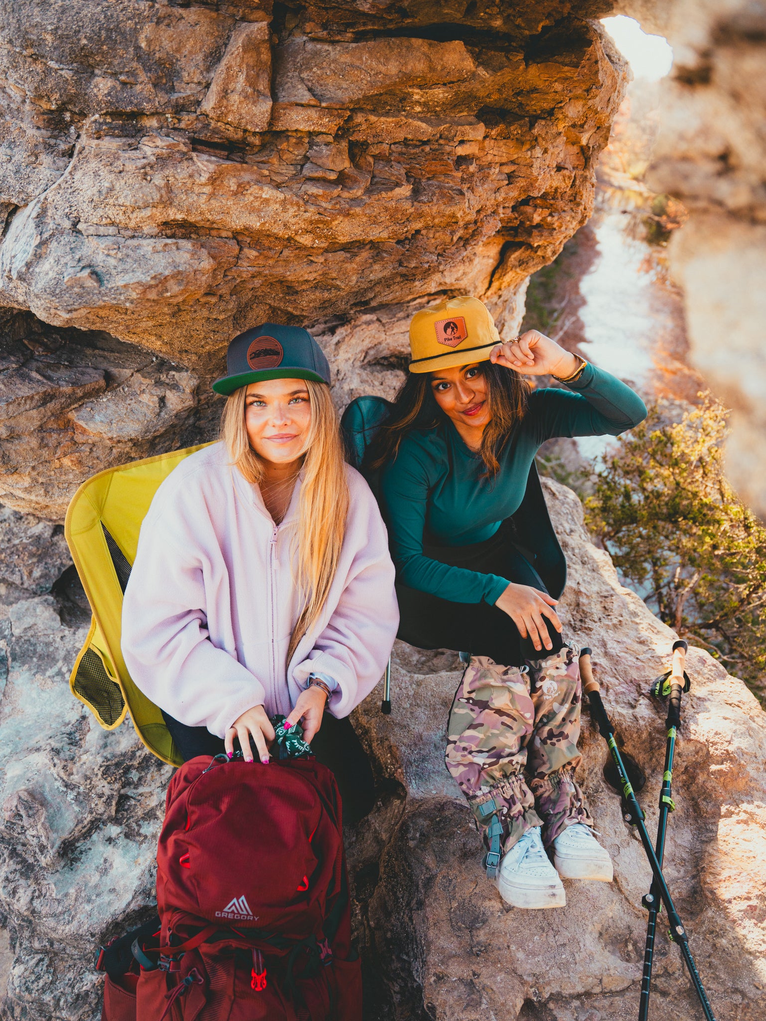 Pike Trail Rawhide Leather Patch Hats