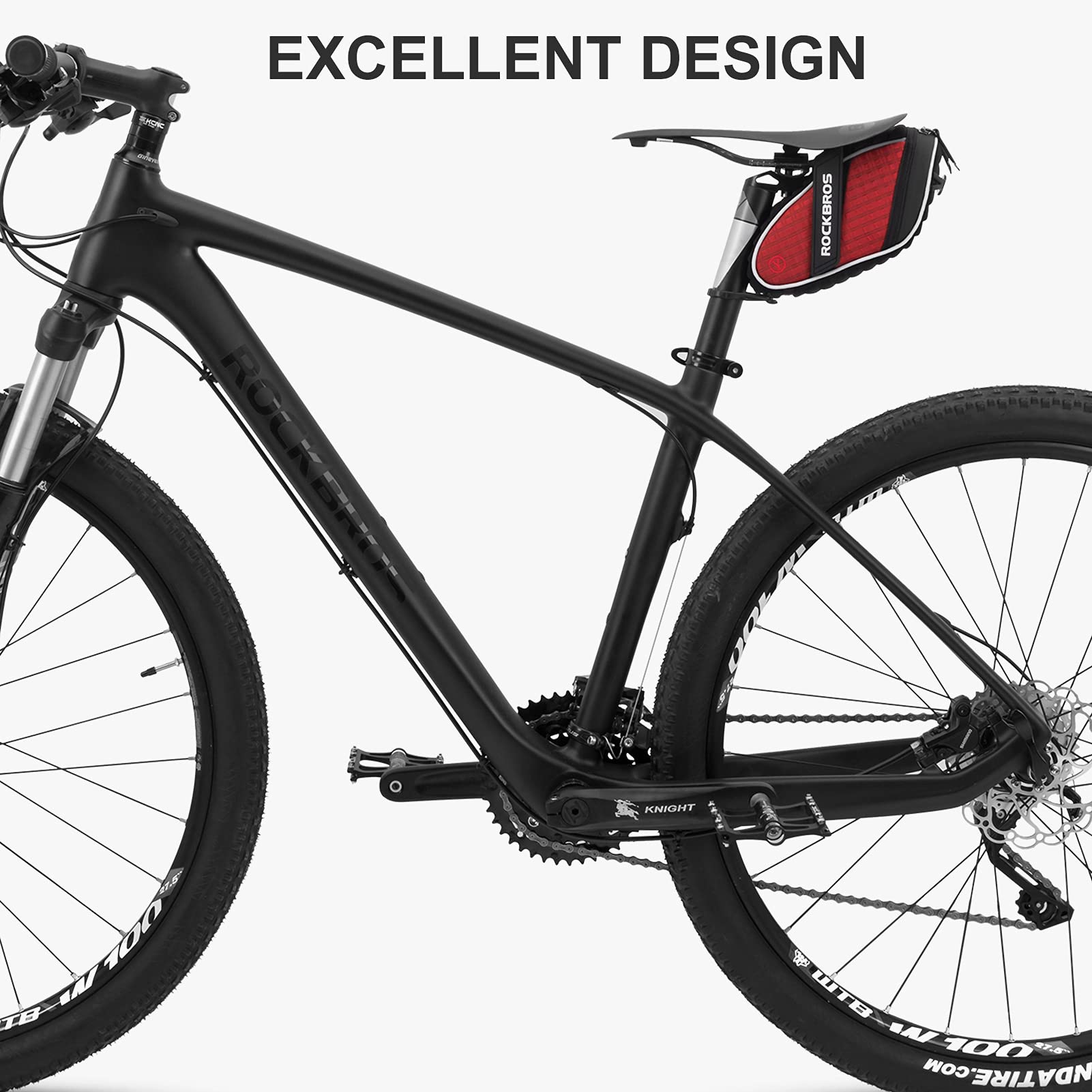 3D Shell Bike Saddle Bag Under Seat Storage Pack