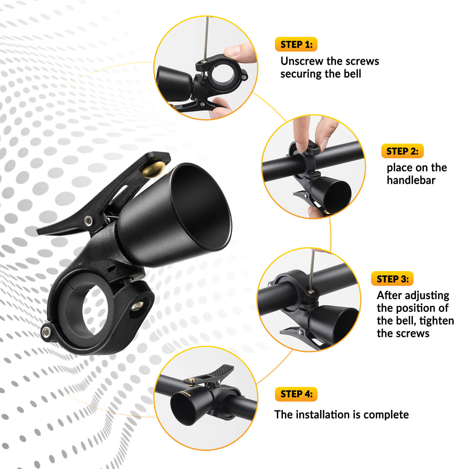 ROCKBROS Bike Bell – Loud Sound for MTB & Road Bikes