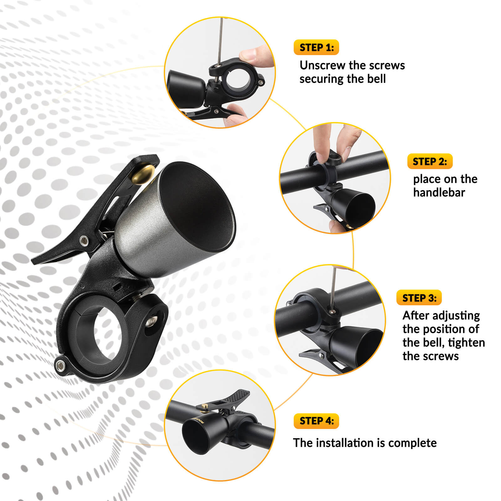 ROCKBROS Bike Bell – Loud Sound for MTB & Road Bikes
