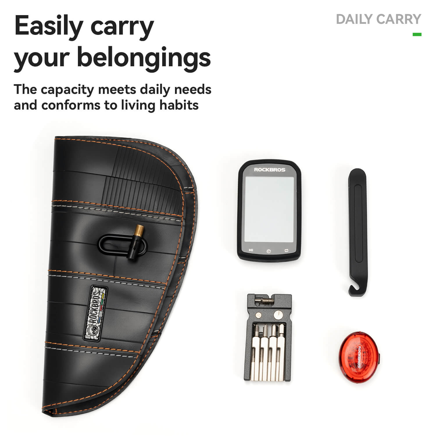 ROAD TO SKY Recycled Tire Bike Frame Bag - 0.5L