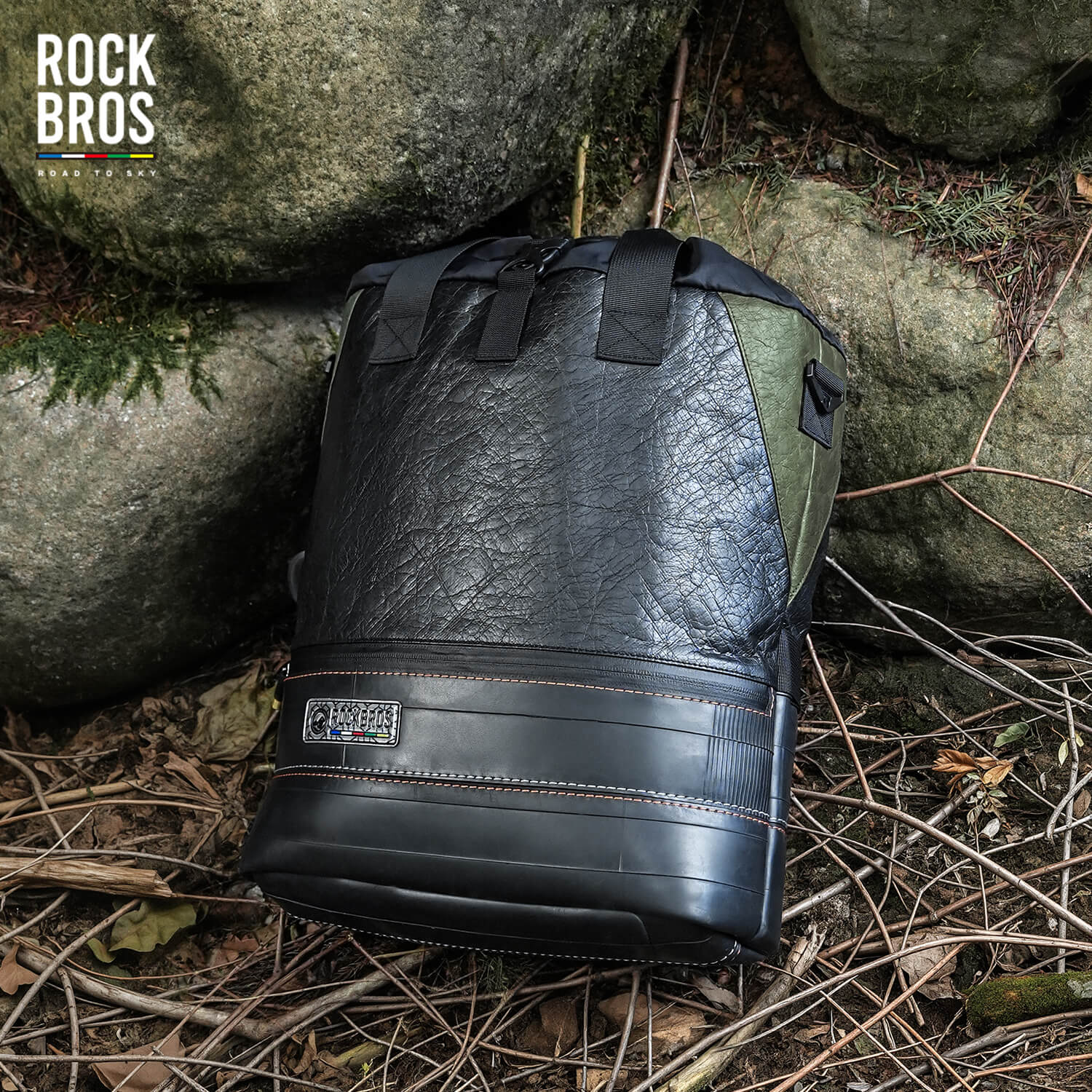 ROAD TO SKY Recycled Tire Bike Panniers - 12L