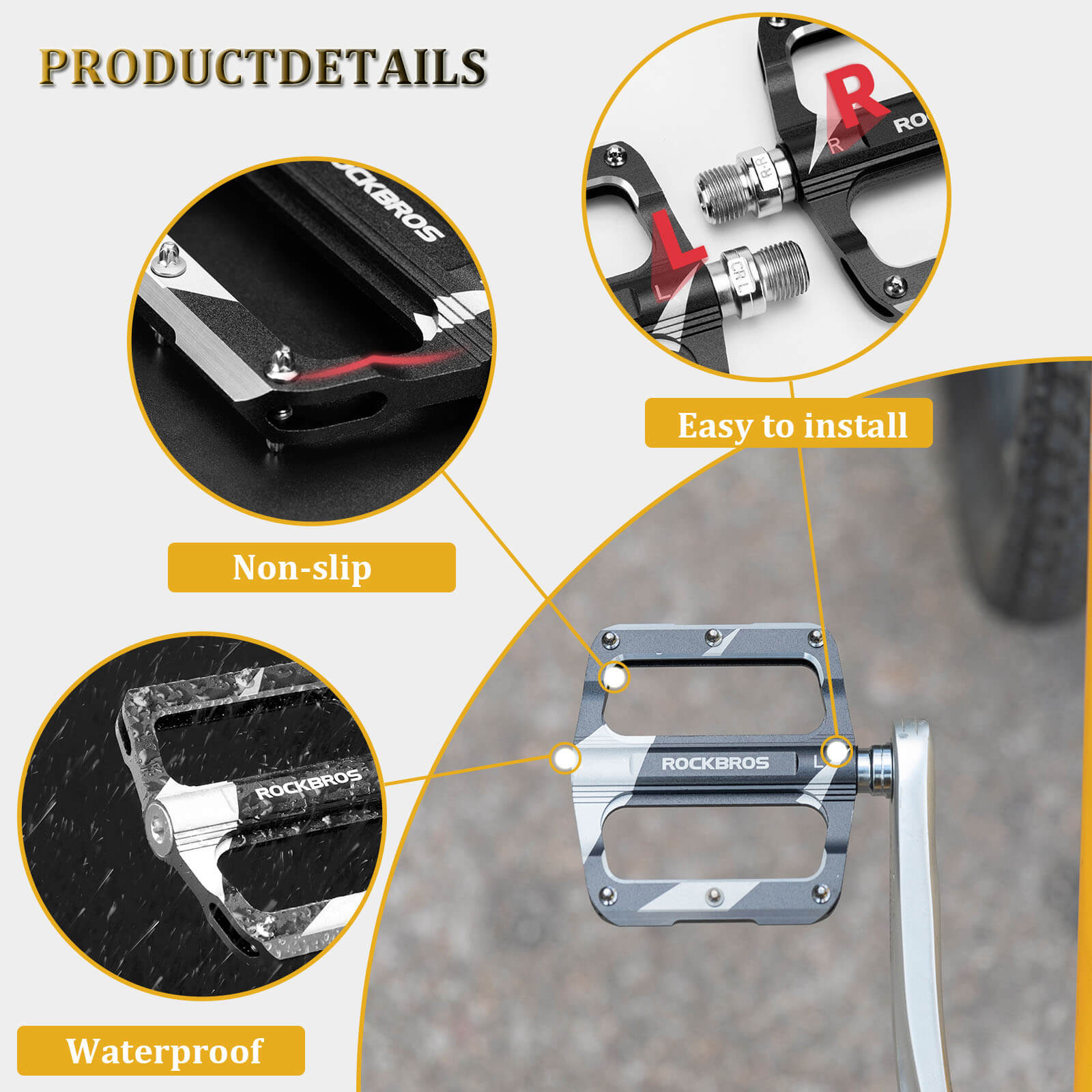 Aluminum Alloy Bearing Pedals - K306