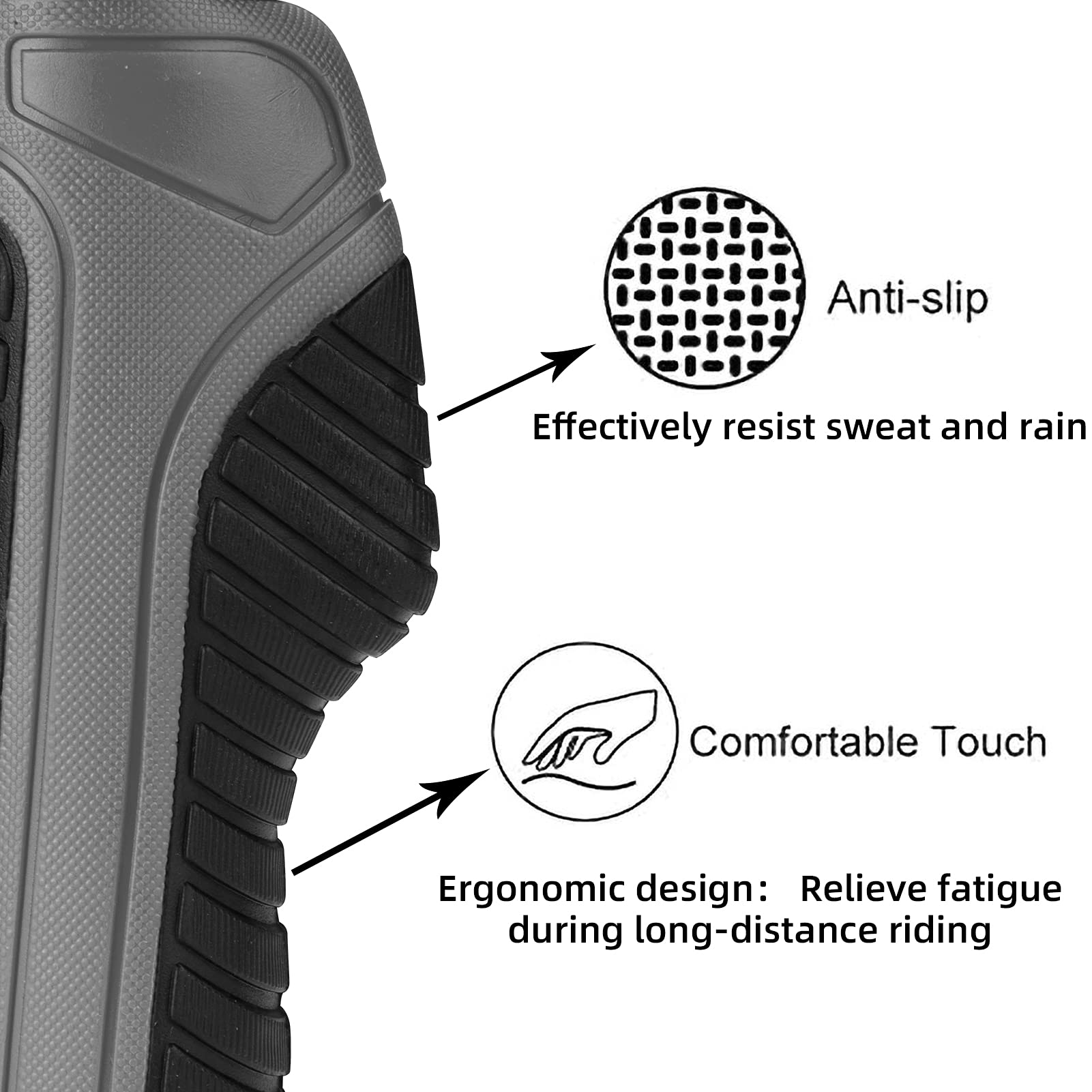 Bike Handle Grips with Double Lock-On Clamps – Aluminum Ends for MTB & BMX