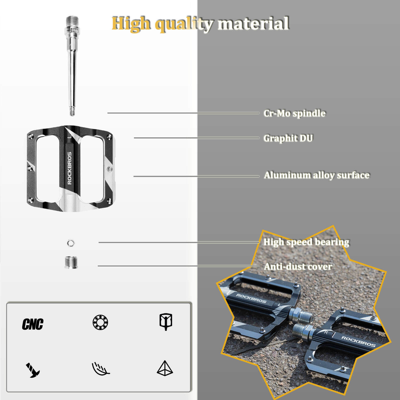Aluminum Alloy Bearing Pedals - K306