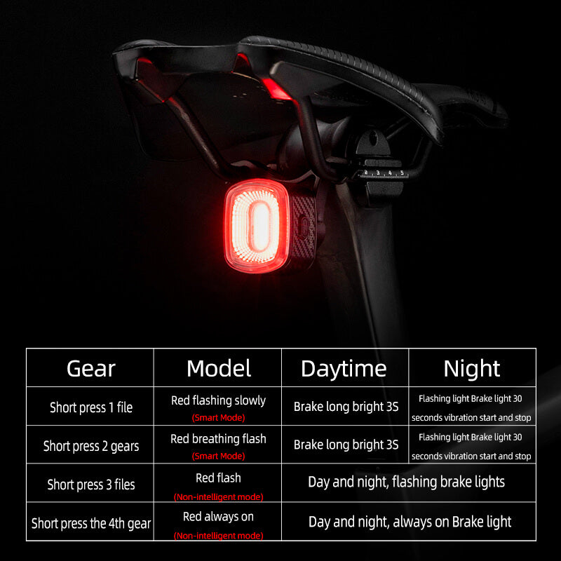 Adjustable Rear Light Q2S Smart Bike Tail Light Brake Sensing Bicycle Rear Lights – Pike Trail