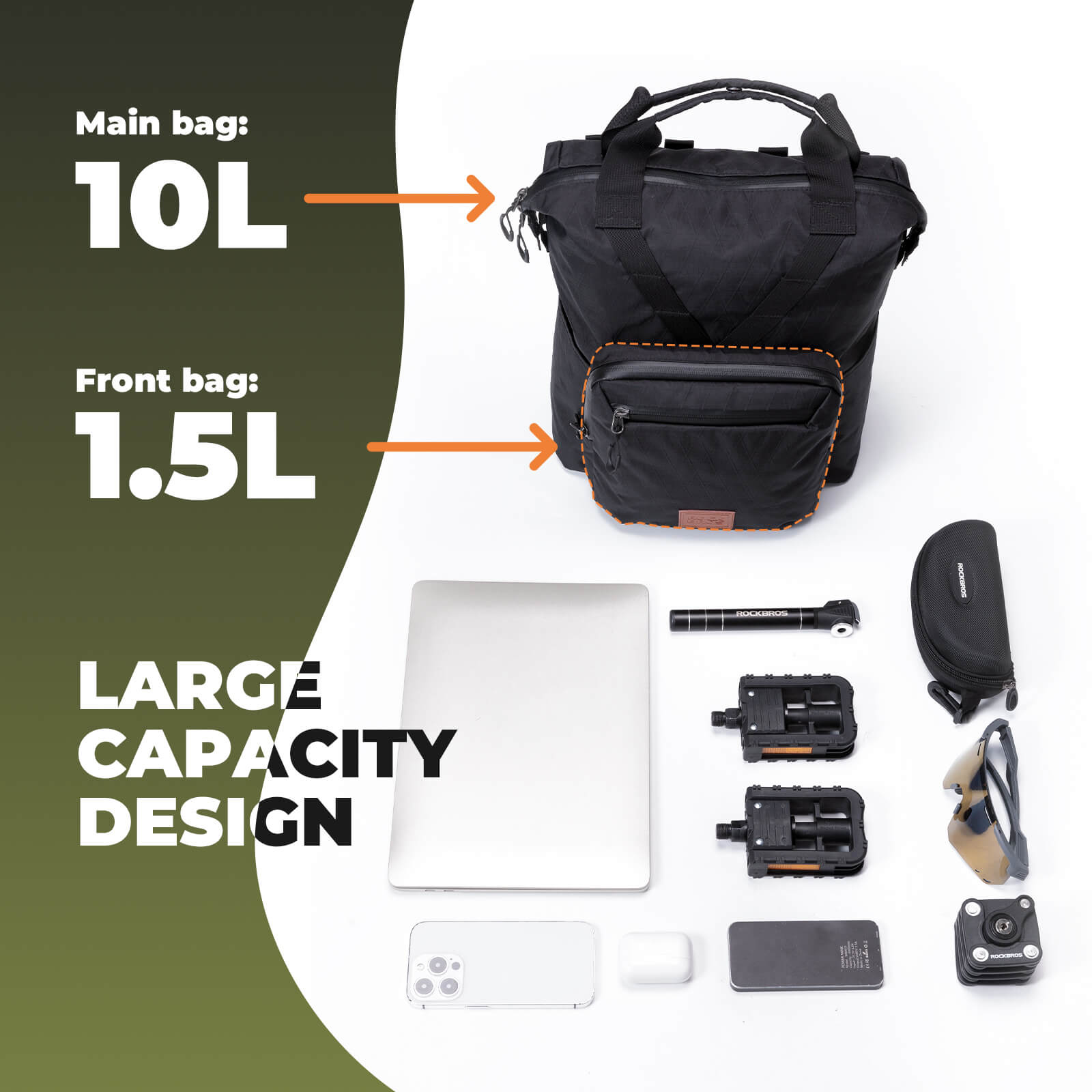 Brompton Folding Bike Handlebar Bag Backpack - 11.5L – Pike Trail