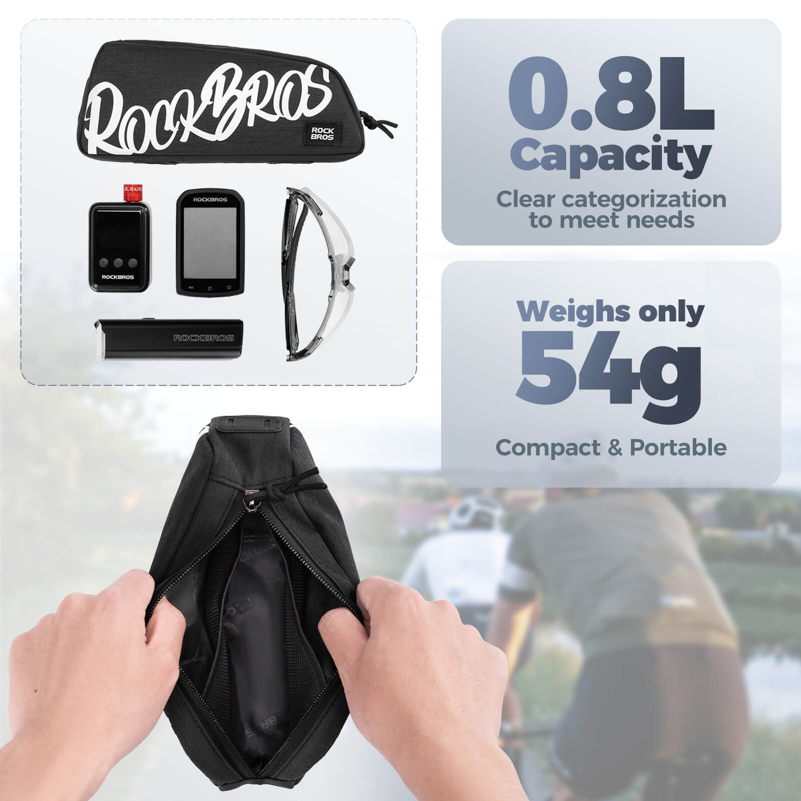 FlashRide Sketch Bike Top Tube Bag - 0.8L