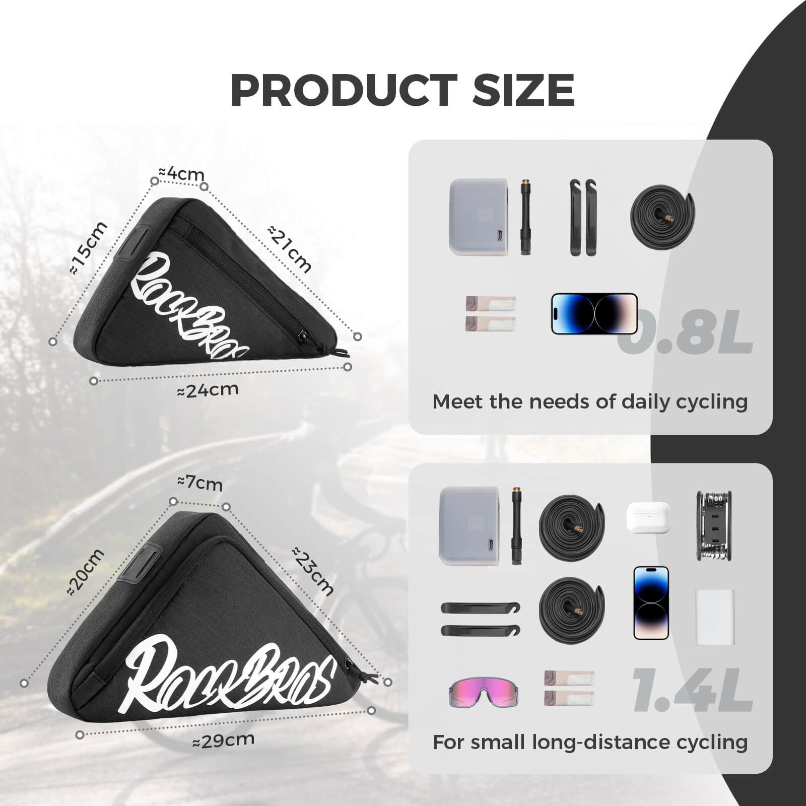 FlashRide Sketch Bike Triangle Bag - 0.8L