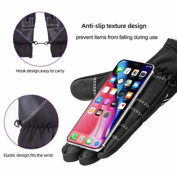 Fleece Touchscreen Cycling Gloves