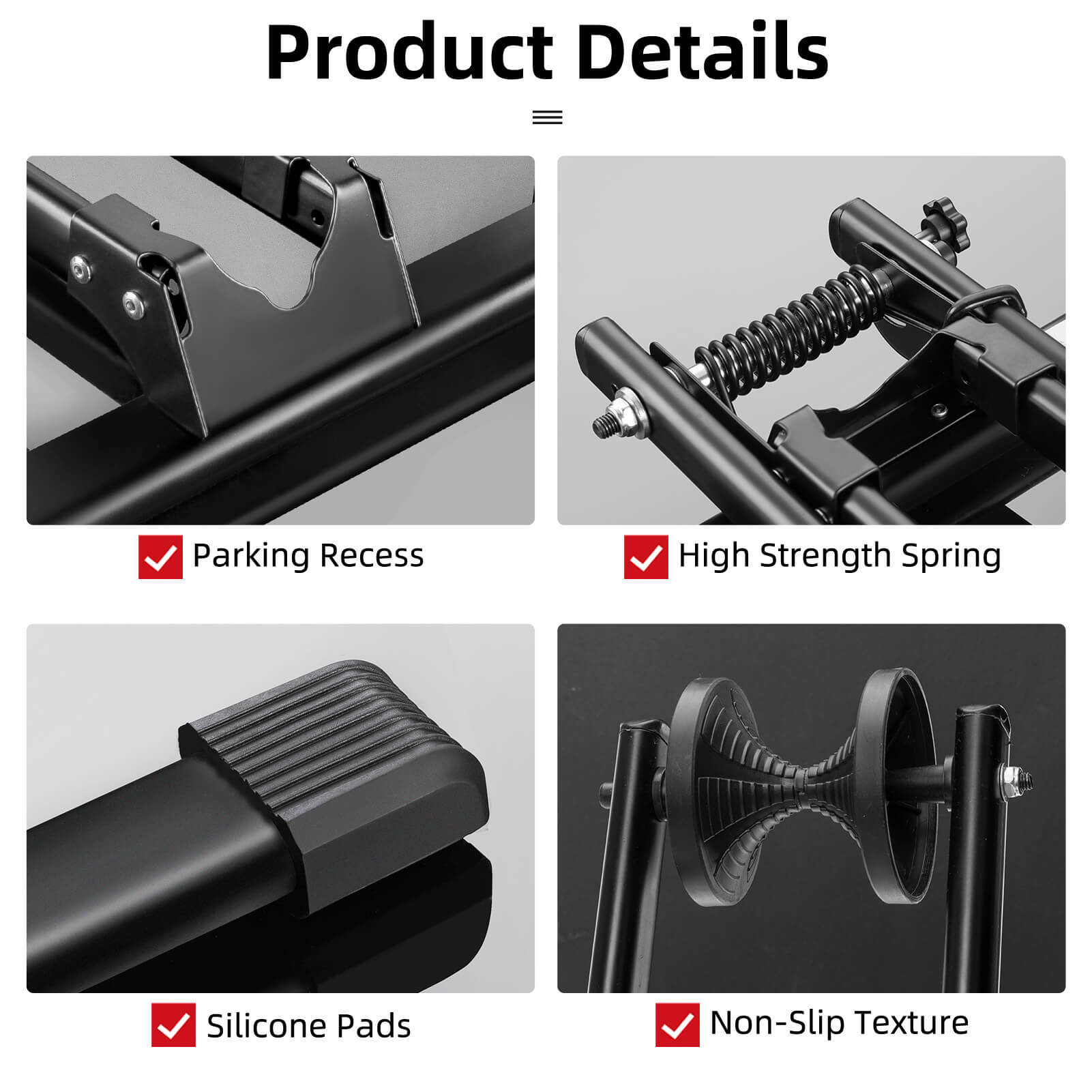 ROCKBROS Foldable Bike Stand Portable Bicycle Rack for Easy Storage