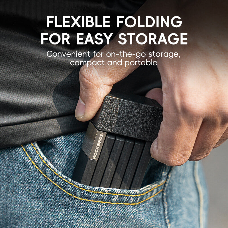 ROCKBROS Folding Bike Lock Key Type Anti-Theft Bicycle Lock