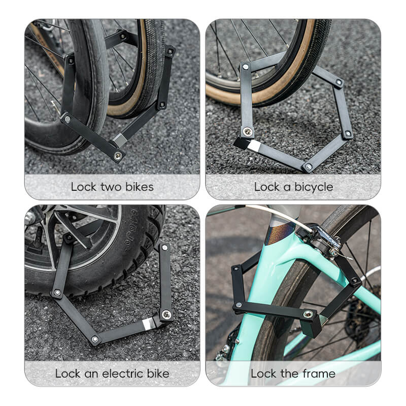 Mini Folding Bike Lock with Mount Bracket