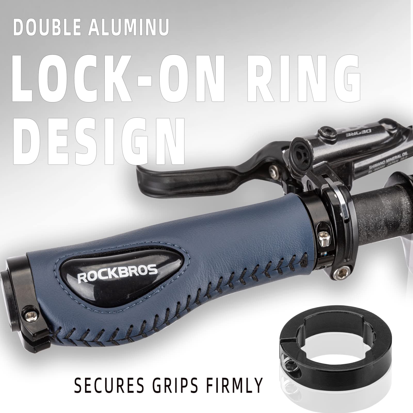 Bike Handle Grips Ergonomics Design Soft Gel Dual Lock