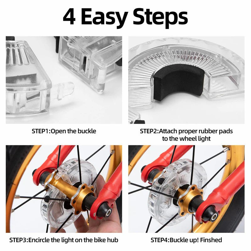Multi Colored Bike Hub Light