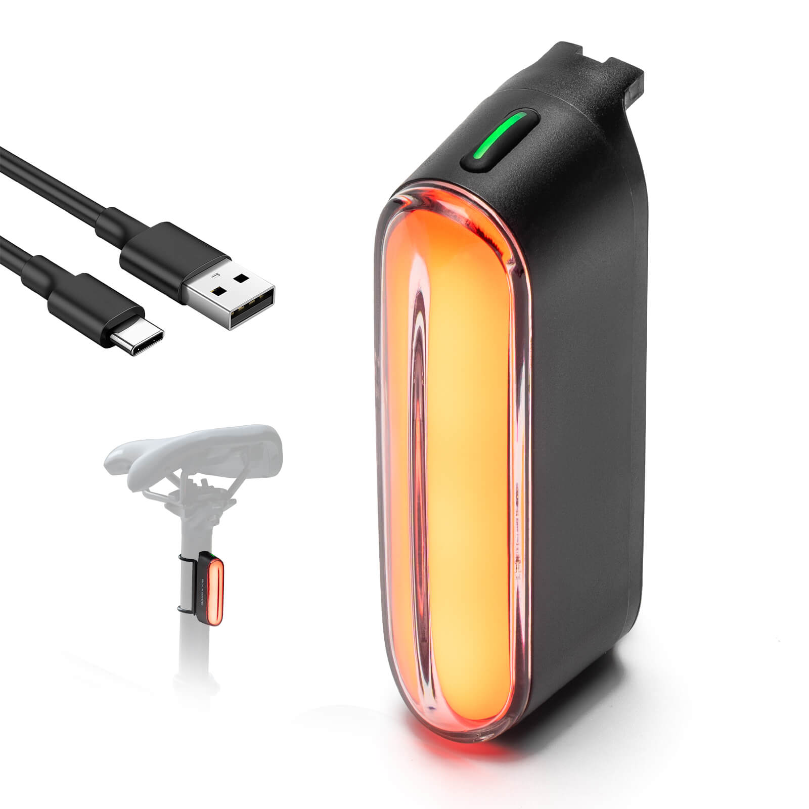 ROCKBROS Magnetic Bike Tail Light Smart Brake Light Bike Waterproof