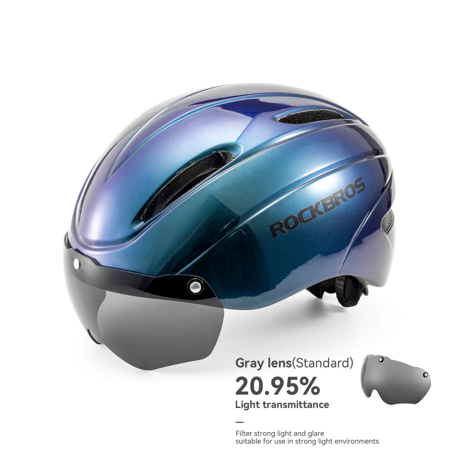 Trussier Magnetic Goggles Bike Helmet