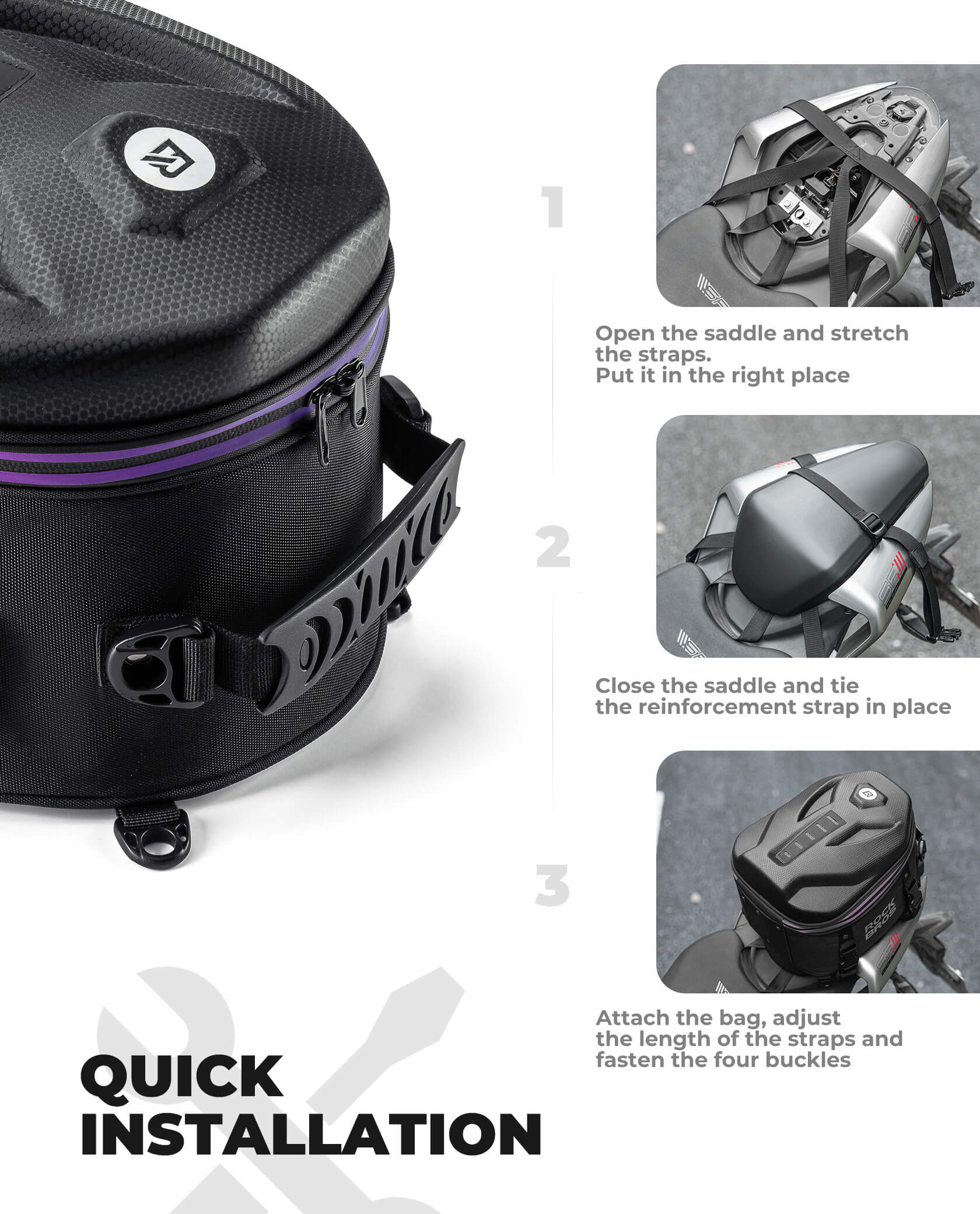 Motorcycle Hard Shell Tail Bag