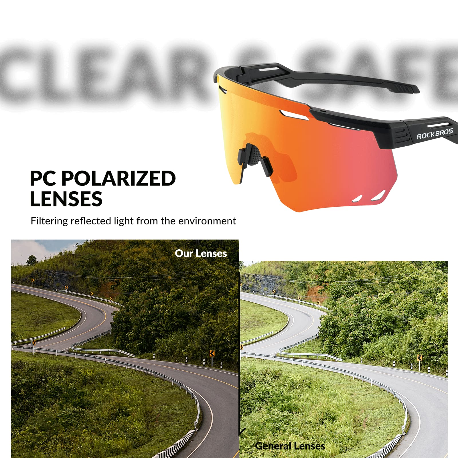 Polarized Windproof Cycling Glasses