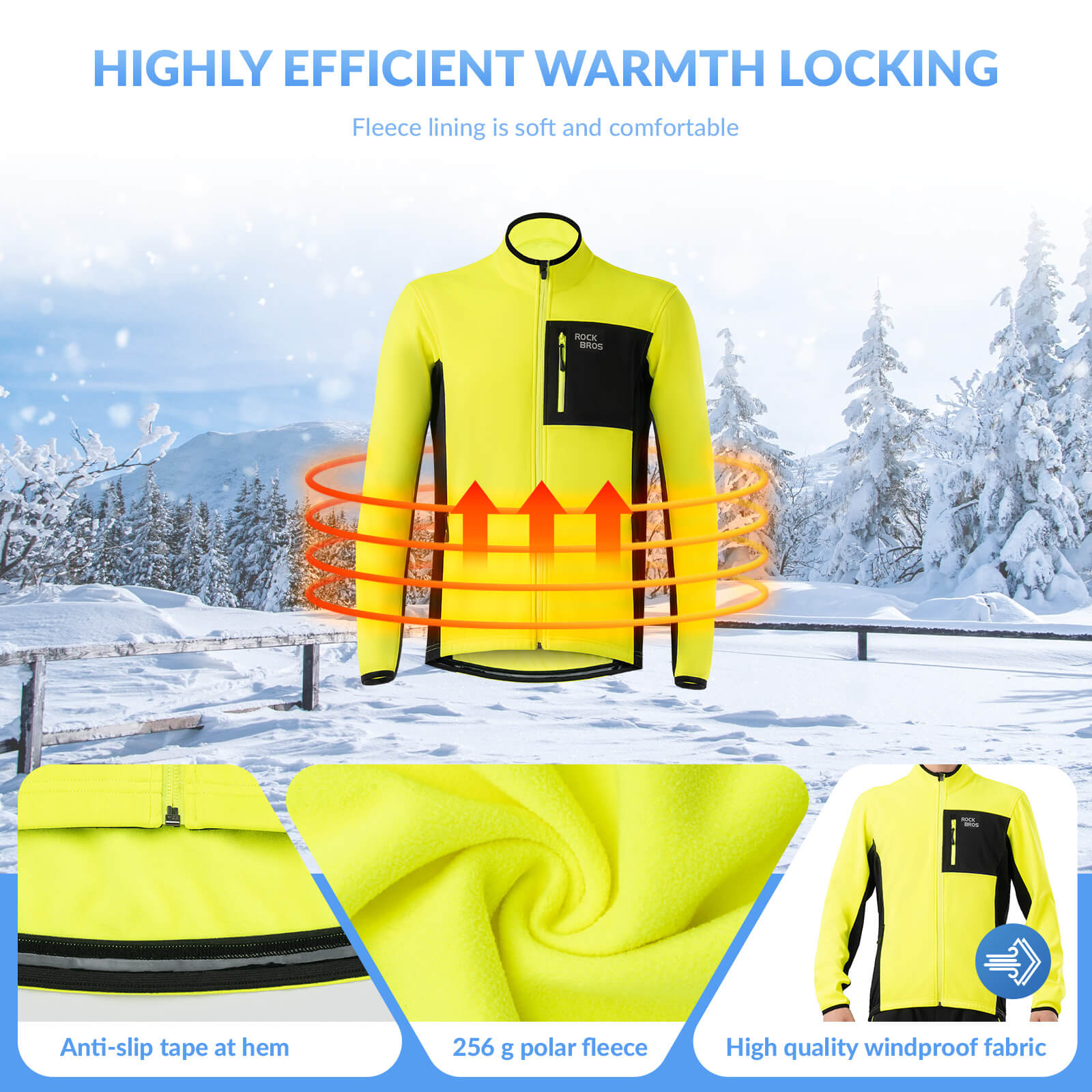 Unisex Reflective Thermal Cycling Jacket