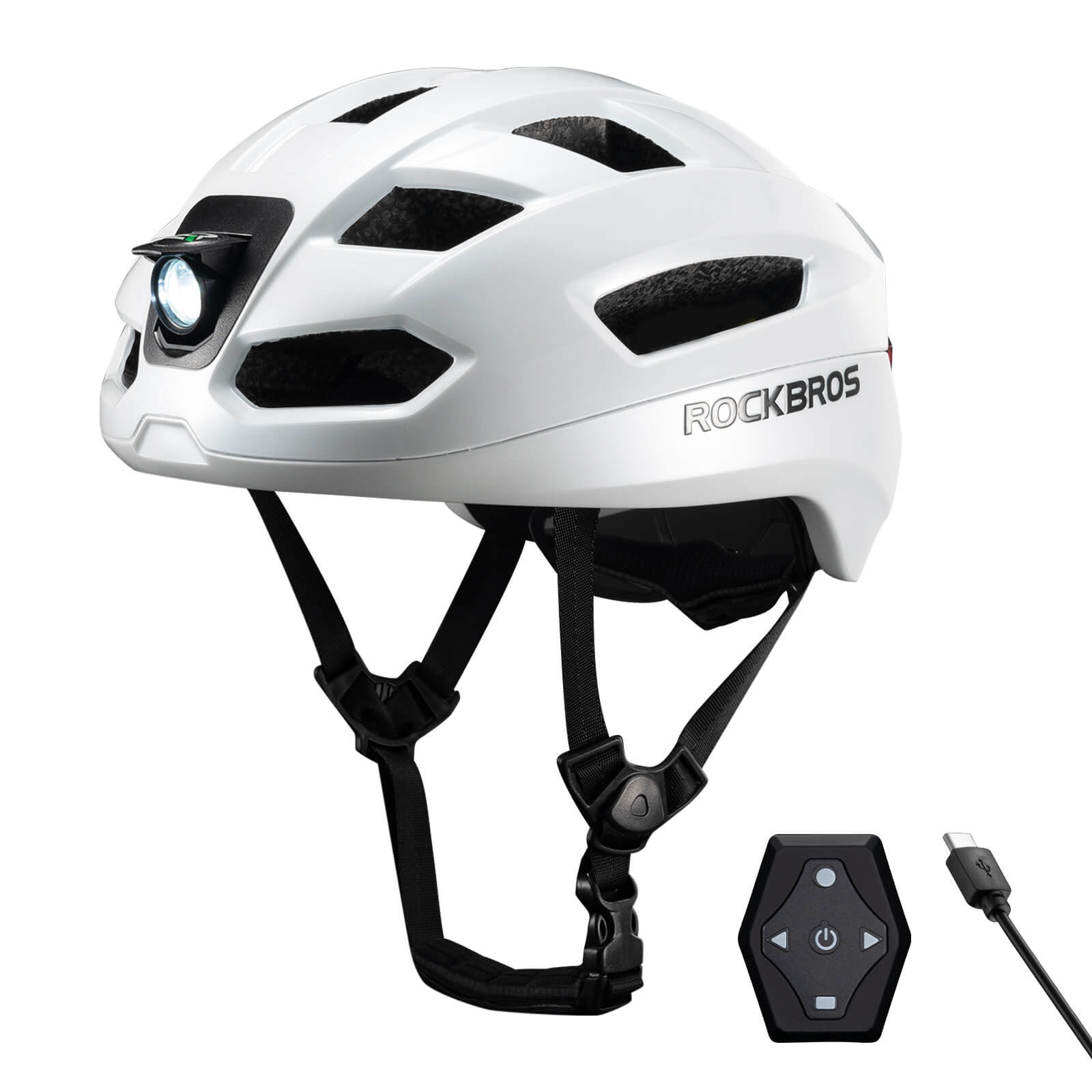 Smart Bike Helmet with Remote-Controlled Warning Lights