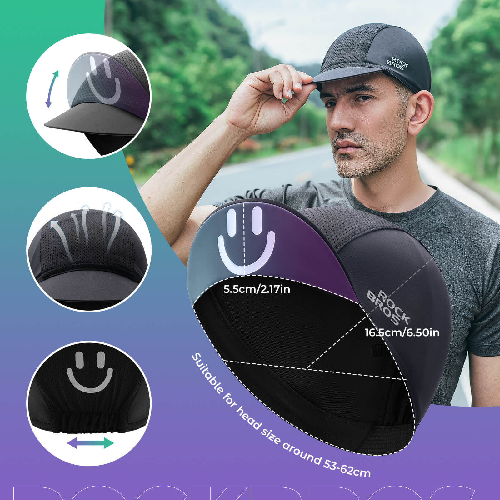 ROCKBROS Summer Cycling Cap Sun Protection Breathable Hat