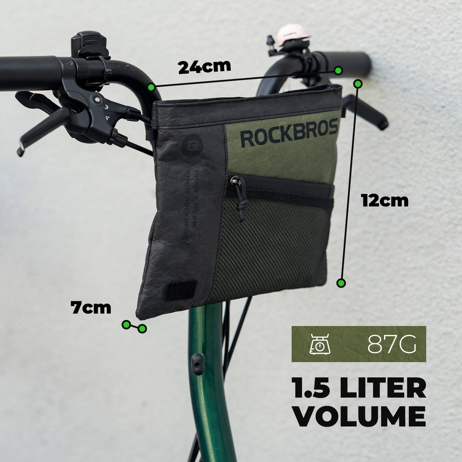 Bike Handlebar Bag & Shoulder Bag - 1.5L