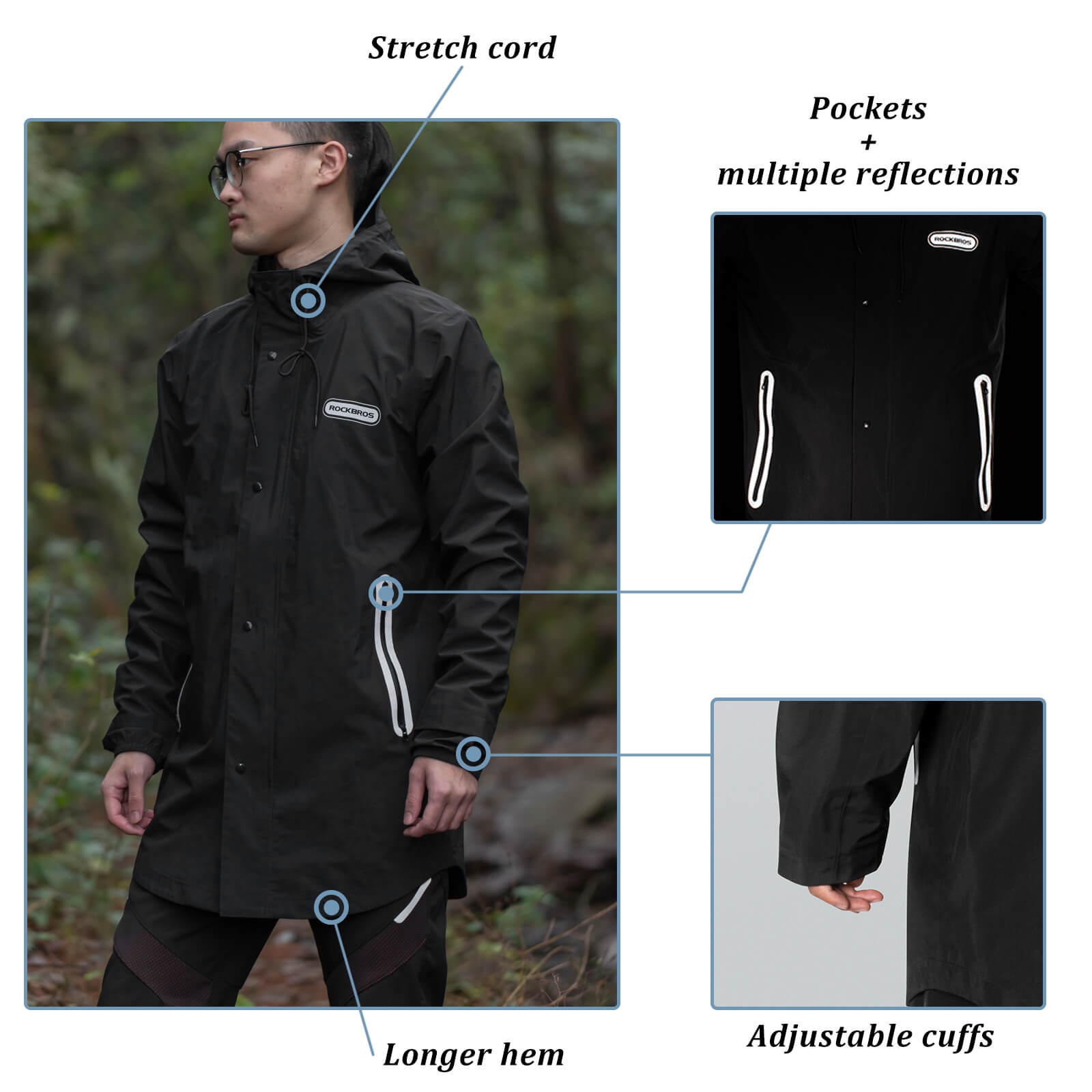Unisex Long Waterproof Raincoat