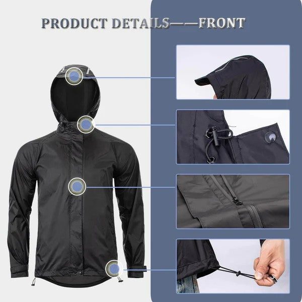 Unisex Waterproof Cycling Rain Jacket