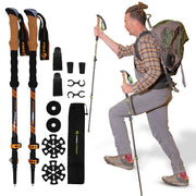 Pike Trail Carbon Fiber Trekking Poles: High Performance Hiking Sticks  for Hiking, Hunting, Trekking and Nordic Walking