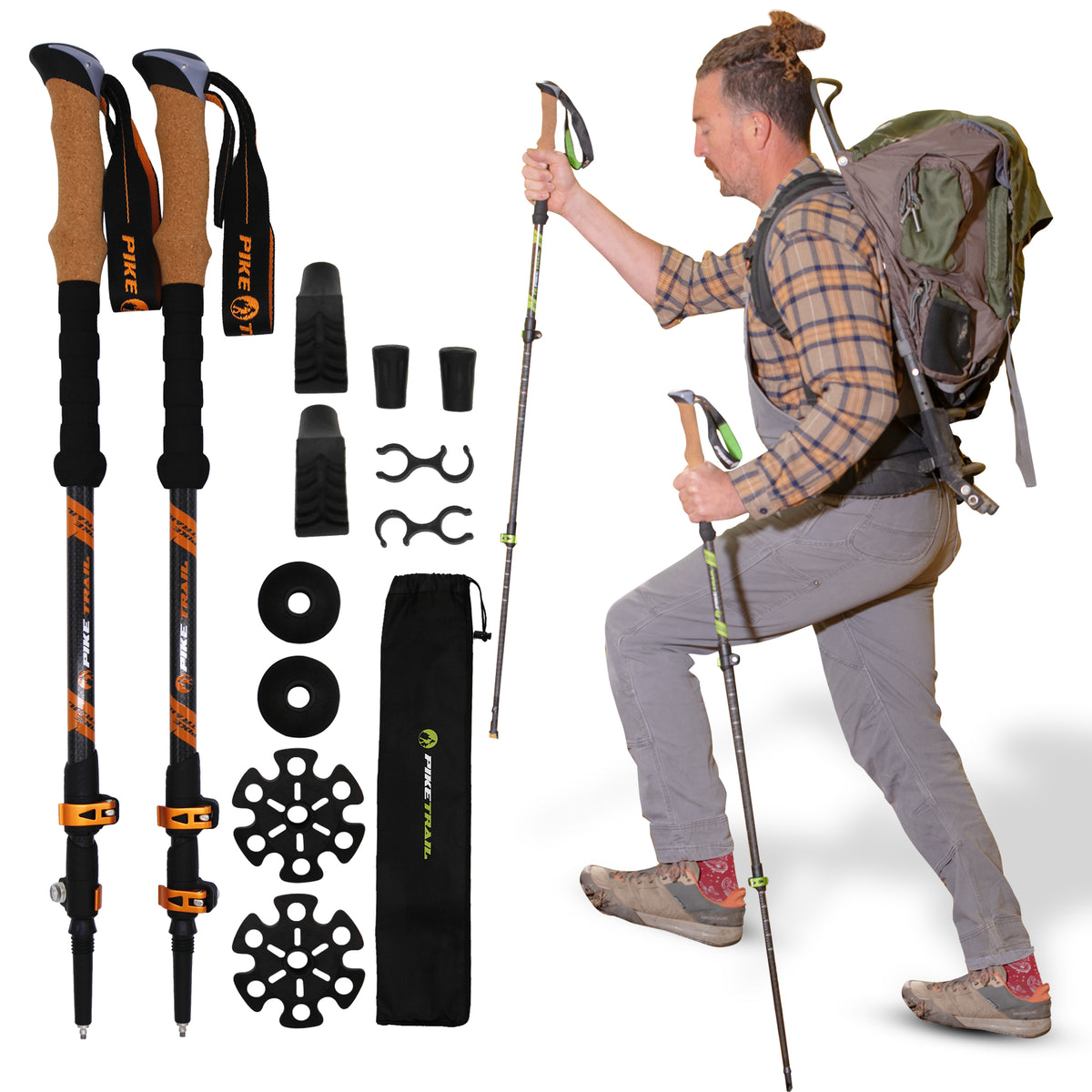 Plane Trekking Pole Travel Bag Tactical Walking Stick Collapsible