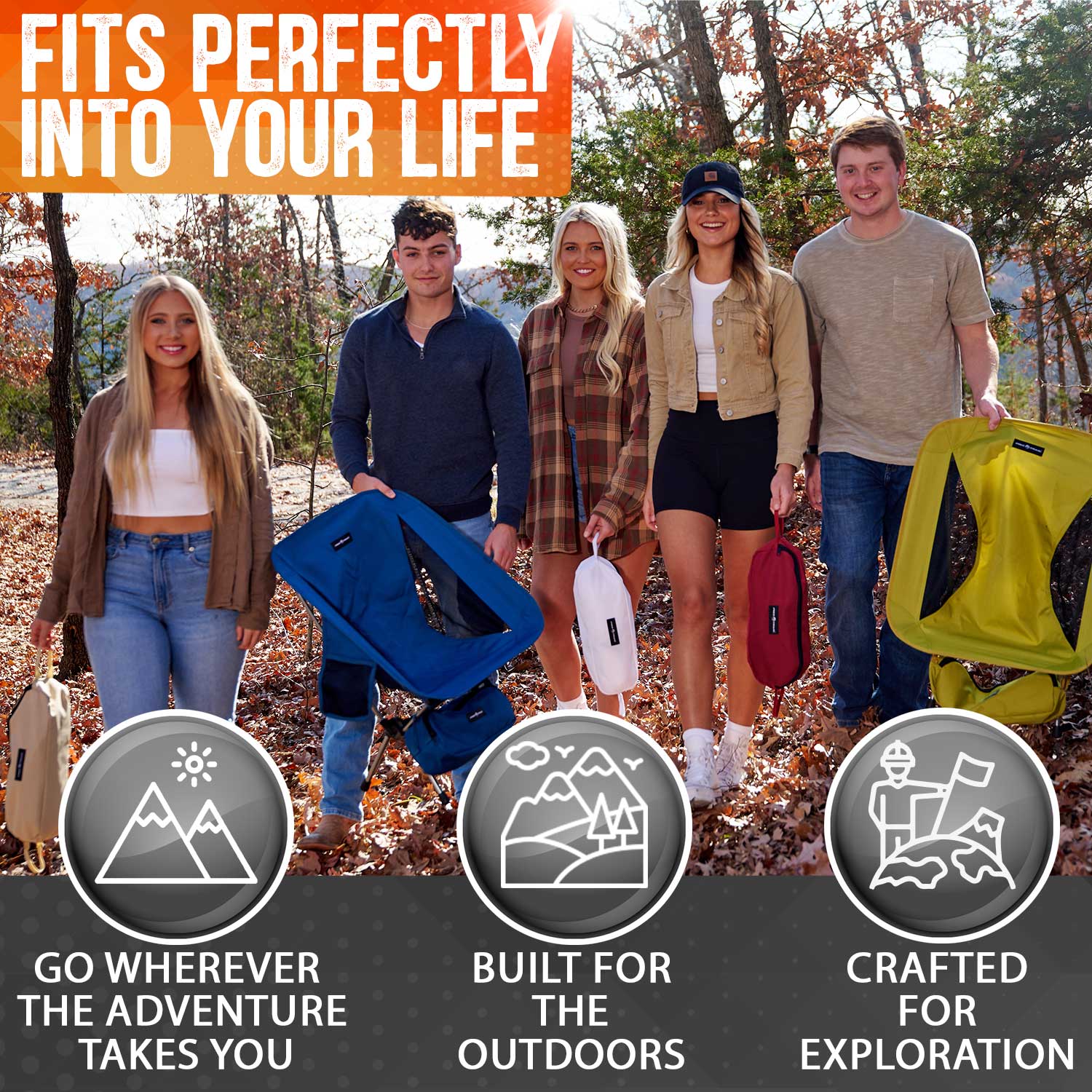 Pike Trail Ultralight Compact Outdoor Camping Tailgate Festival Beach Chair — product photo 16