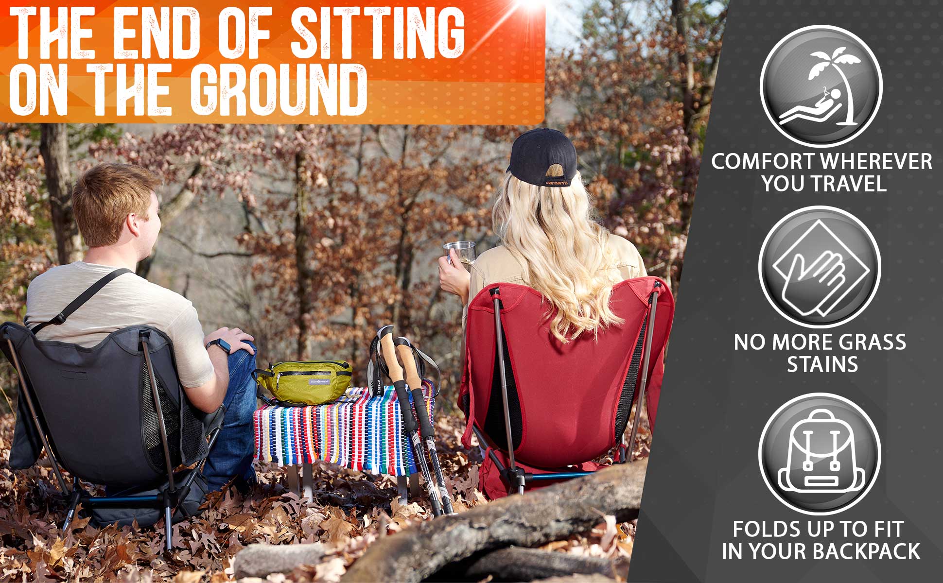 Pike Trail Ultralight Compact Outdoor Camping Tailgate Festival Beach Chair — product photo 15