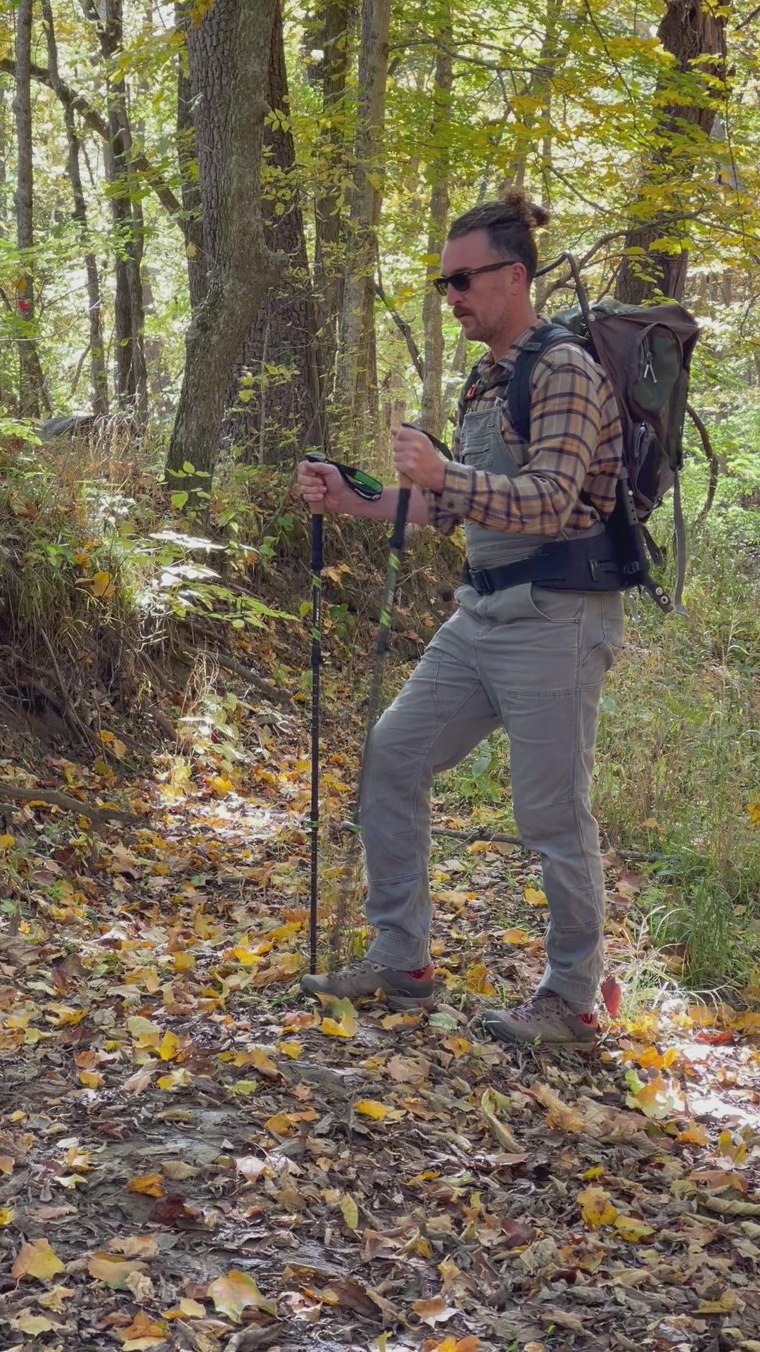 Load video: Pike Trail Carbon Fiber Trekking Poles: High Performance Hiking Sticks  for Hiking, Hunting, Trekking and Nordic Walking